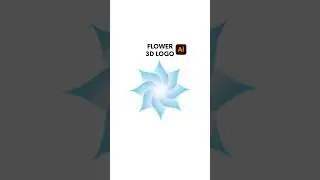 Flower 3d Logo Design in Illustrator #Shorts