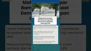 GEGER! MAHASISWA LEMPAR Bambu Runcing saat Demo Bentrok di Senayan, Desak DPR Dibubarkan
