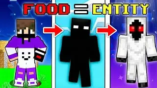 Minecraft, But If I Eat Food I Convert to SCARY ENTITIES!