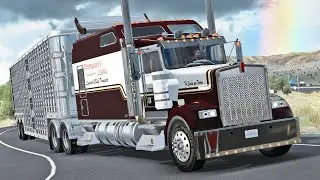 Kenworth W900 Long Mod Hauling Cattle! | American Truck Simulator