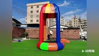 Interactive Inflatable Jumping Bungee Trampoline Bungee Exercise Jumping Bungee Bouncy Castle