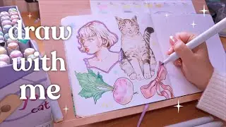 Заполняю страницу в своем скетчбуке 🌷