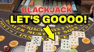 👉 Blackjack - 3-Way Split Double Down Forces a Big Bet!