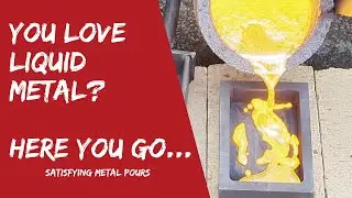 Satisfying Metalpouring 🤤 4K - Lead - Aluminum - Copper - ASMR - #asmr #4k