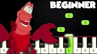 Under The Sea - The Little Mermaid | BEGINNER PIANO TUTORIAL + SHEET MUSIC by Betacustic