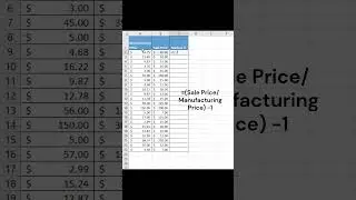 Here's how to calculate markup percentage from actual cost and sale price.  #exceltips #excel