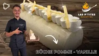 BÛCHE POMME- CARAMEL- VANILLE | LES P'TITES RECETTES