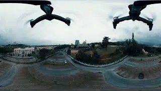 Insta360 EVO mounted on Mavic Air