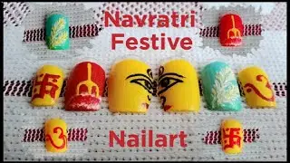 #6 DIY Durga Puja(Navratri) Nailart Ideas//Best Festive Nails Compilation__Newli Das(NAILPAINTONUS)