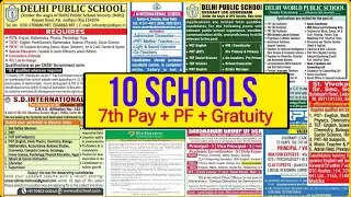 10 SCHOOLS | 3 DPS |Reliance Foundation |Other Top Private Schools Teachers Recruitment 2025 7th Pay