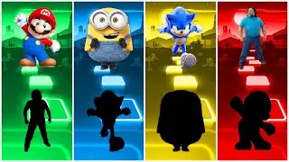 Super Mario 🆚 Minions 🆚 Sonic 🆚 Steve | Tiles Hop EDM Rush