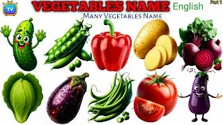 Vegetables Name🥕🥦| Learn 12 Popular Vegetables Name in English | Learning Vegetables for Kids Part 1