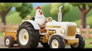 Tractor and Chicken&rsquo;s White and Gold Ride | Farm Adventure Song for Kids | Nursery Rhymes & Learning
