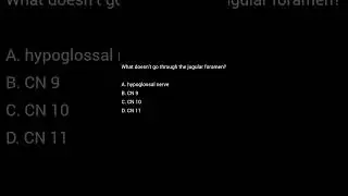 Which of the cranial nerves does not pass through the jugular foramen? 👀 #fypage #shorts #youtube