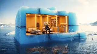 Unbelievable A Lone Man Built a Secret Ice Cabin Inside a Massive Floating Iceberg in the Endless Se