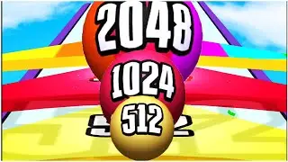 Ball Run 2048 - Merge Race 2248 Number Puzzle Run - Gameplay Walkthrough - Levels 1-20