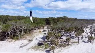 Aerial view of Hunting Island State Park