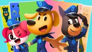 🥰Cute Cartoon Labrador Stickers | Funny Police Dog Animation😍