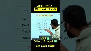 Minimum marks for NIT #Cse branch #nit #jeemains #jee2026 #cutoff