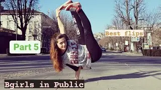 Bboying in public in front of peoples || powermoves | Flips in public || Public reactions || part 5