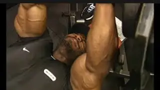 ken  flex wheeler chest exercise performance posing