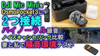 DJI Mic MiniをOsmoPocket3に2つ接続してバイノーラル録音検証＆比較