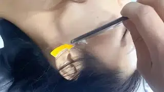 ASMR|The dead skin on the woman's face was shaved clean by the master with a rare razor