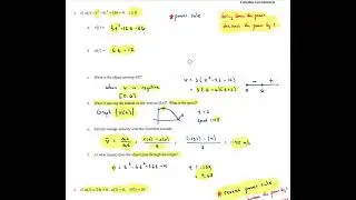 Video Solution to Calculus Kinematics