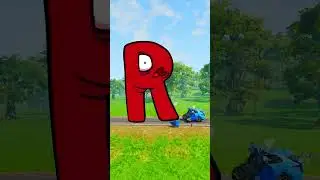 Alphabet Lore vs Cars in BeamNG.Drive #shorts