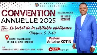 CONVENTION ANNUELLE - OUIDAH DU 19 AU 21 DECEMBRE 2025 / PREDICATION 1er JOUR /