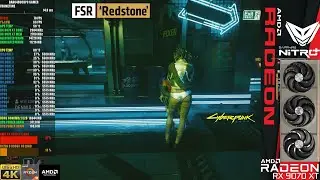 9070 XT - Cyberpunk 2077, FSR Redstone, Path Tracing, 4K