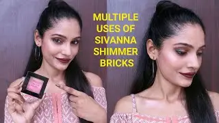 Multiple Uses Of Sivanna Shimmer Bricks || Glam Makeup Look #sivannabricks