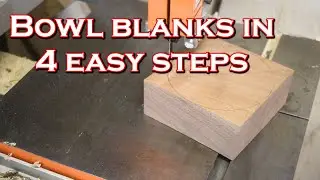 Beginners woodturning preparing bowl blanks