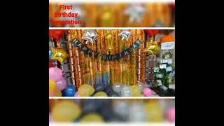 first birthday decoration using amazon products|| birthday decorations idea || #shorts Viana patil