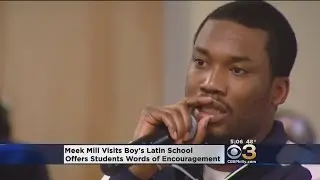Meek Mill Visits Boy's Latin School