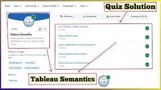 Tableau Semantics | Salesforce Trailhead | Quiz Solution