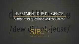 INVESTMENT DUE DILIGENCE  5 important questions you should ask