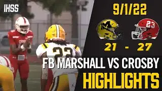 Fort Bend Marshall at Crosby - 2022 Week 2 Football Highlights