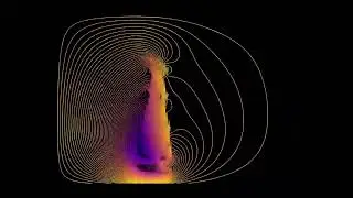 [Epilepsy Warning] Bad Apple but its a Poisson field equation simulation of  frames difference