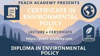 Diploma in Environmental Policy Training Course Lecture | Climate Law, Sustainability Governance