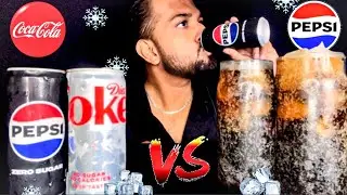 [ ASMR ] COLD ICED🥶 COKE & PEPSI SOFT DRINKS🍷 | ICE🧊 EATING | COCA COLA DRINKING SOUNDS MUKBANG