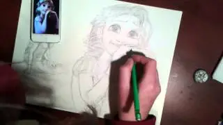 Tangled - Rapunzel 2 - Fan Art - Speed draw