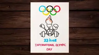 How to draw Olympic day drawing | olympic day poster | easy | for kids | for beginner | step by step