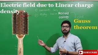 Electric field due to linear charge distribution | Gauss theorem |