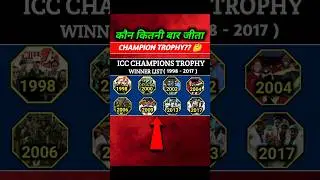 ICC CHAMPIONS TROPHY WINNER LIST (1998 - 2017) 🔥