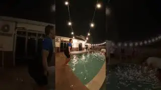 Jumping into the pool (Experimental shot) #insta360 #pooljumps #poolparty