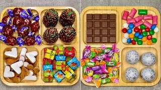 🍬✨ colorful sweets & delicious chocolates platter ASMR ✨🍬