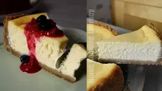 New York-Style CHEESECAKE with homemade Berry Sauce | Baked Classic Cheesecake |Home Cooking Journey