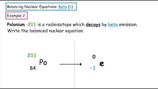 Balancing Nuclear Equations: Beta| National 5 Chemistry - Lesson 3