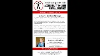 Inclusive Content Strategy - AmyJune Hineline (A11yTalks - Feb 2019)